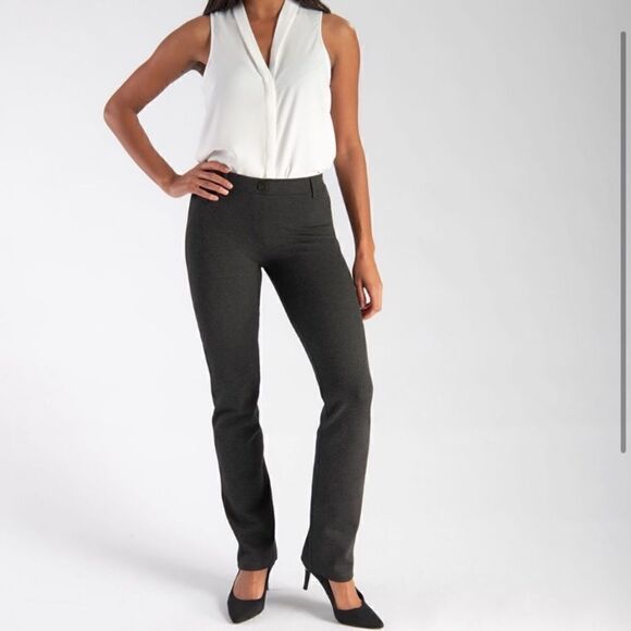 Betabrand Dress Yoga Pant Straight Leg Gray SP - Picture 1 of 8